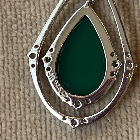 Judith Ripka JR TWO Sterling, Chalcedony & White Saphire Enhancer Pendant NWT - Picture 4 of 10